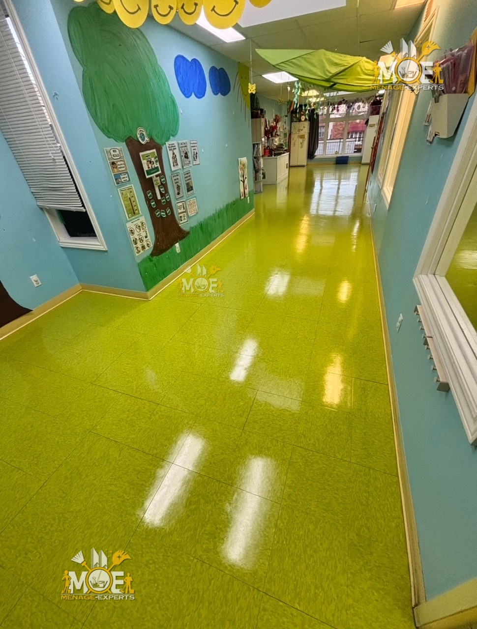 stripping scrubbing waxing and polishing