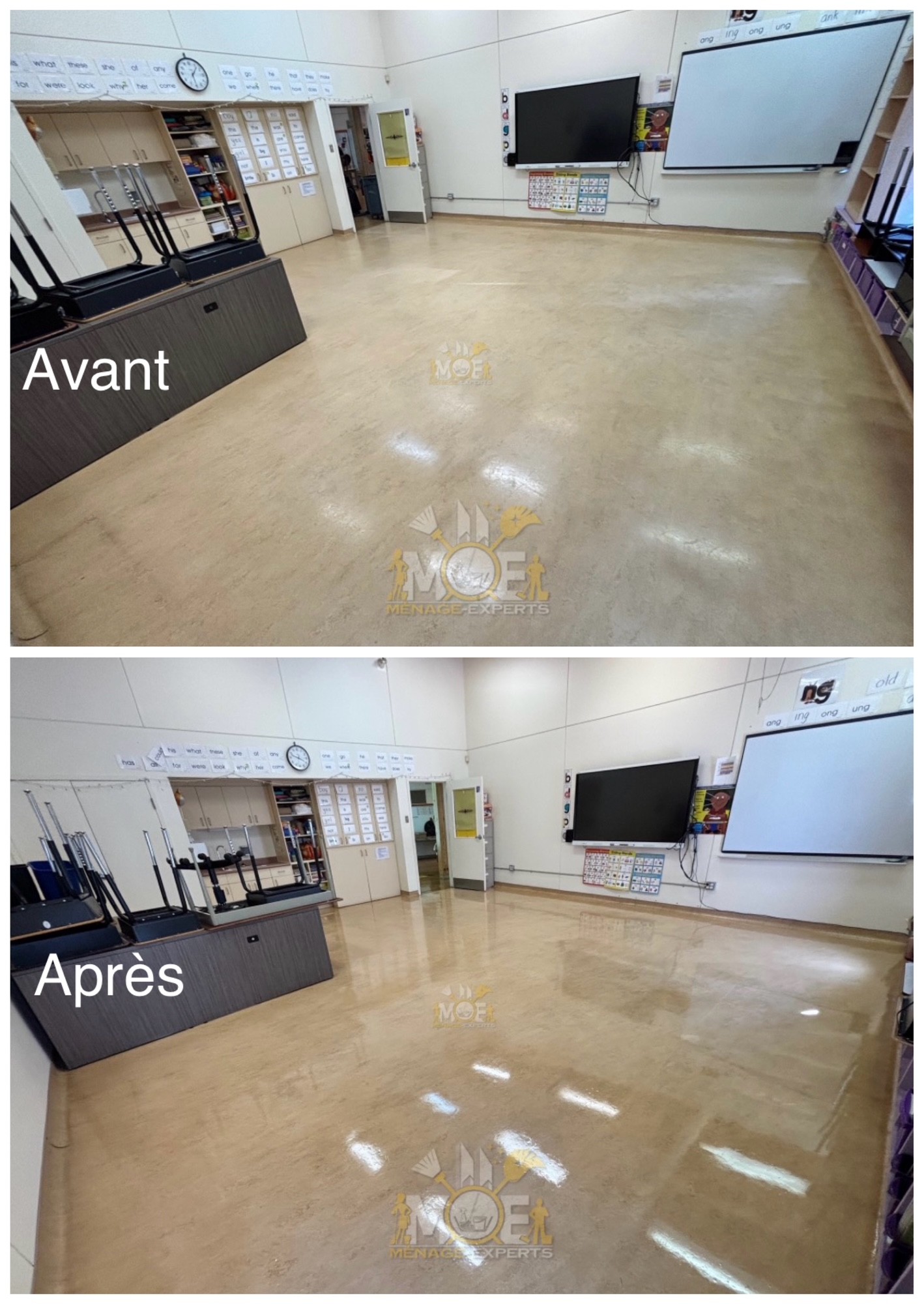 stripping scrubbing waxing and polishing