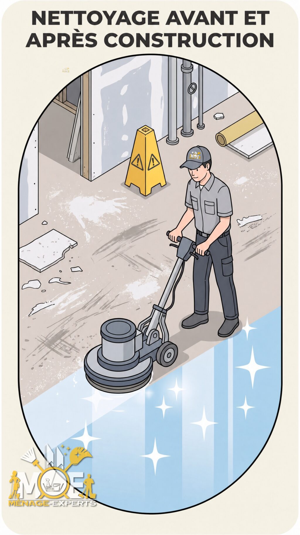 Nettoyage après construction