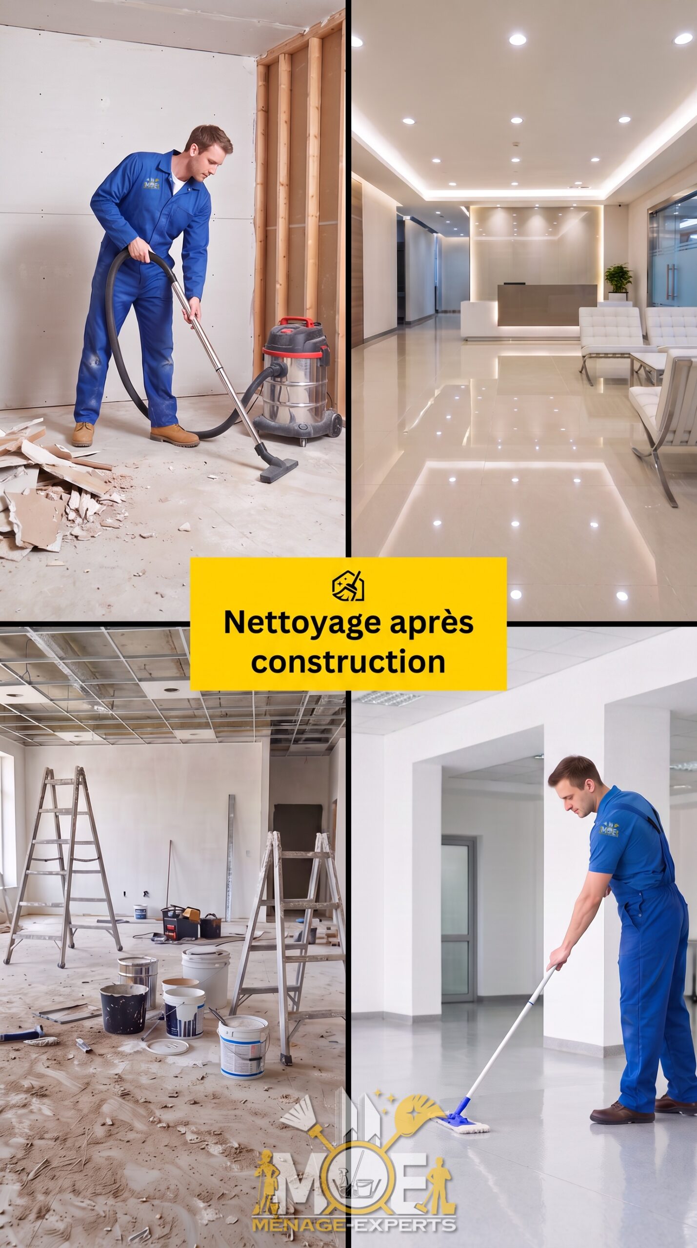 Nettoyage après construction